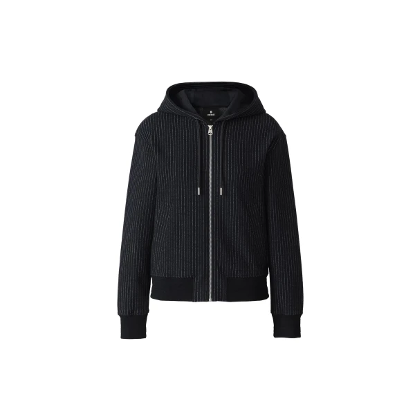 mackage matea-k brushed knit zip hoodie