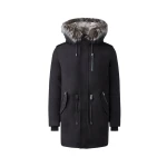 Mackage Moritz-X Fur-Lined Twill Parka in Black
