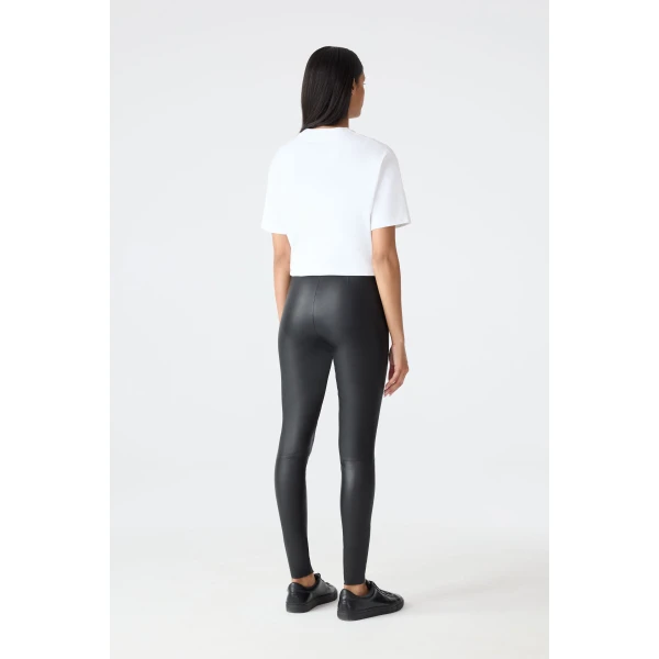 Mackage Navi-Z Fitted Lamb Leather Legging in Black