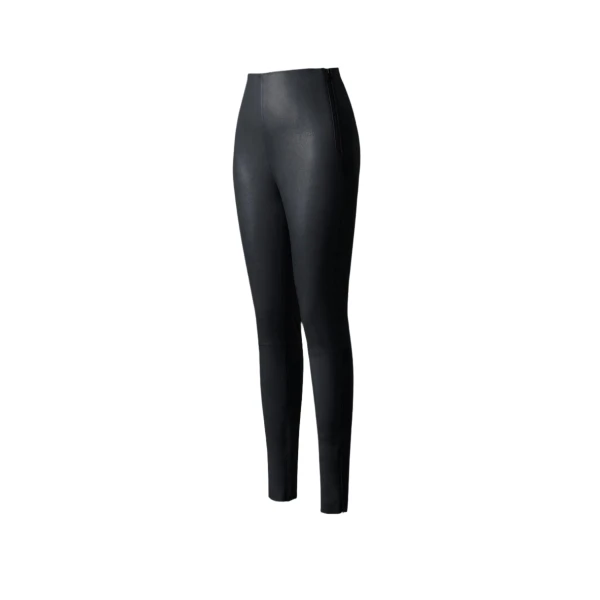 Mackage Navi-Z Fitted Lamb Leather Legging in Black