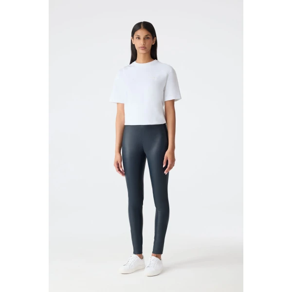 Mackage Navi-Z Fitted Lamb Leather Legging in Navy