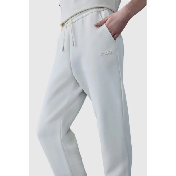 Mackage Nev-R Double-Face Jersey Sweatpants in Cream