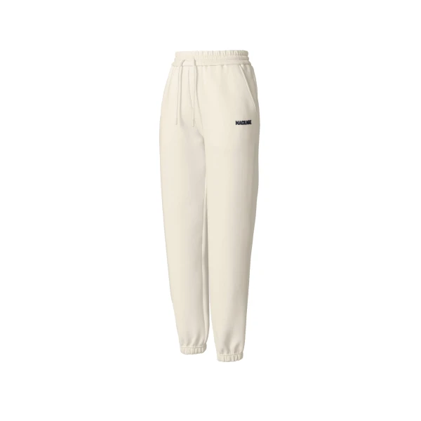 Mackage Nev-R Double-Face Jersey Sweatpants in Cream-Navy