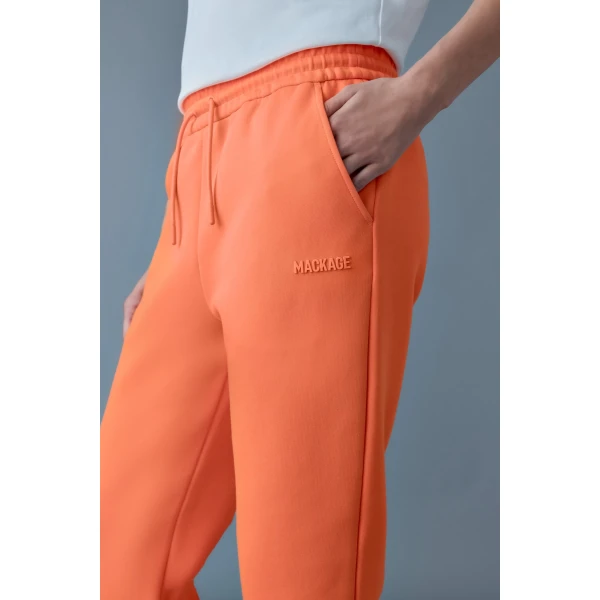 Mackage Nev-R Double-Face Jersey Sweatpants in Flame