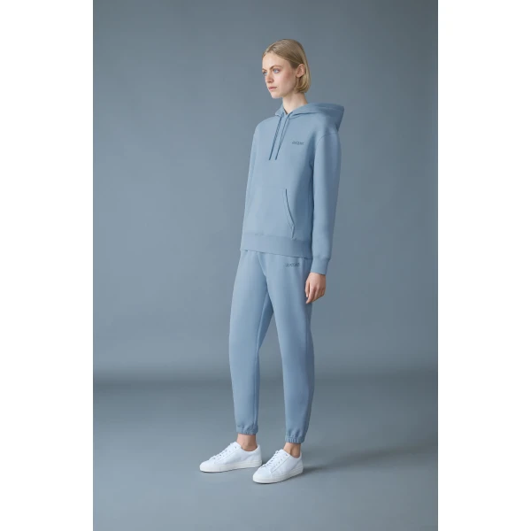 Mackage Nev-R Double-Face Jersey Sweatpants in Fog Blue