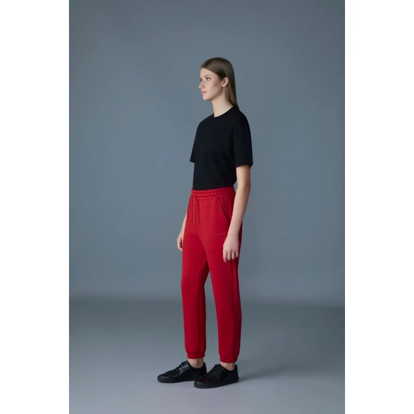 Mackage Nev-R Double-Face Jersey Sweatpants in Lava