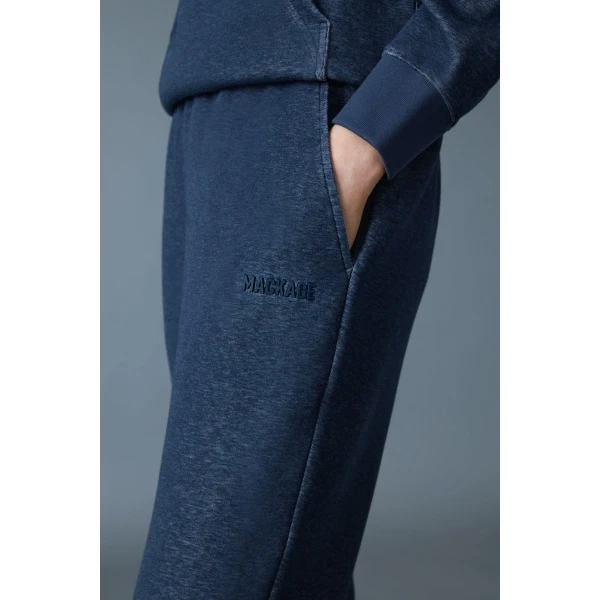 Mackage Nev-R Double-Face Jersey Sweatpants in Navy Melange