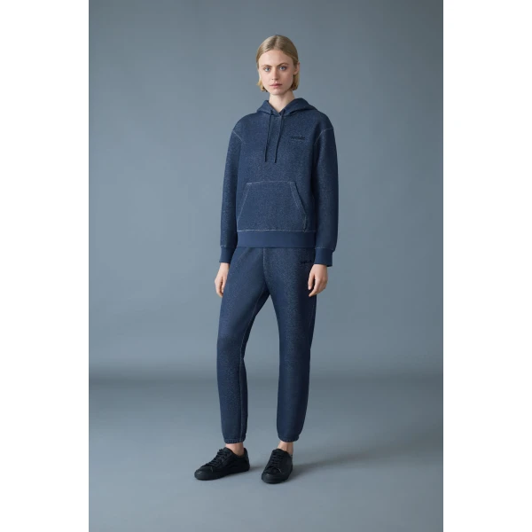 Mackage Nev-R Double-Face Jersey Sweatpants in Navy Melange