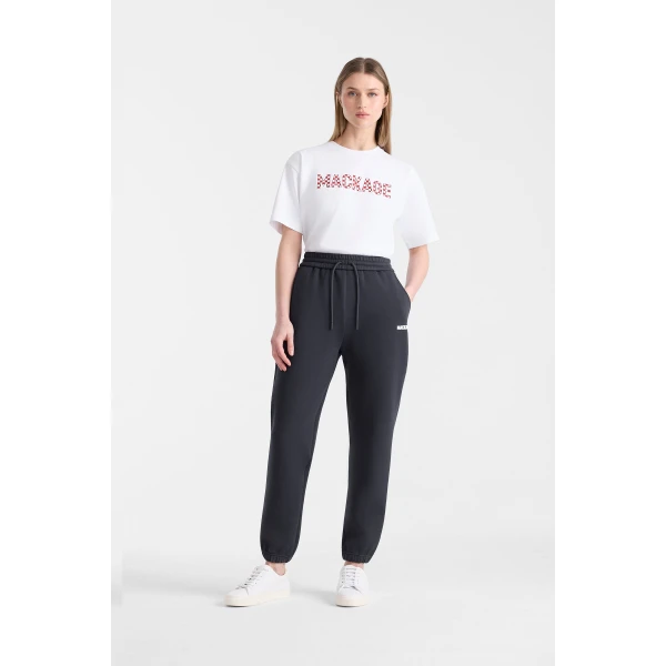 Mackage Nev-R Double-Face Jersey Sweatpants in Navy-White