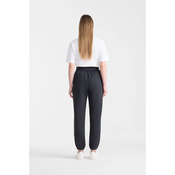Mackage Nev-R Double-Face Jersey Sweatpants in Navy-White