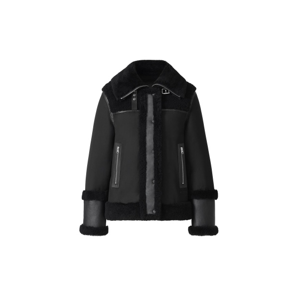 mackage nikolina mixed media jacket