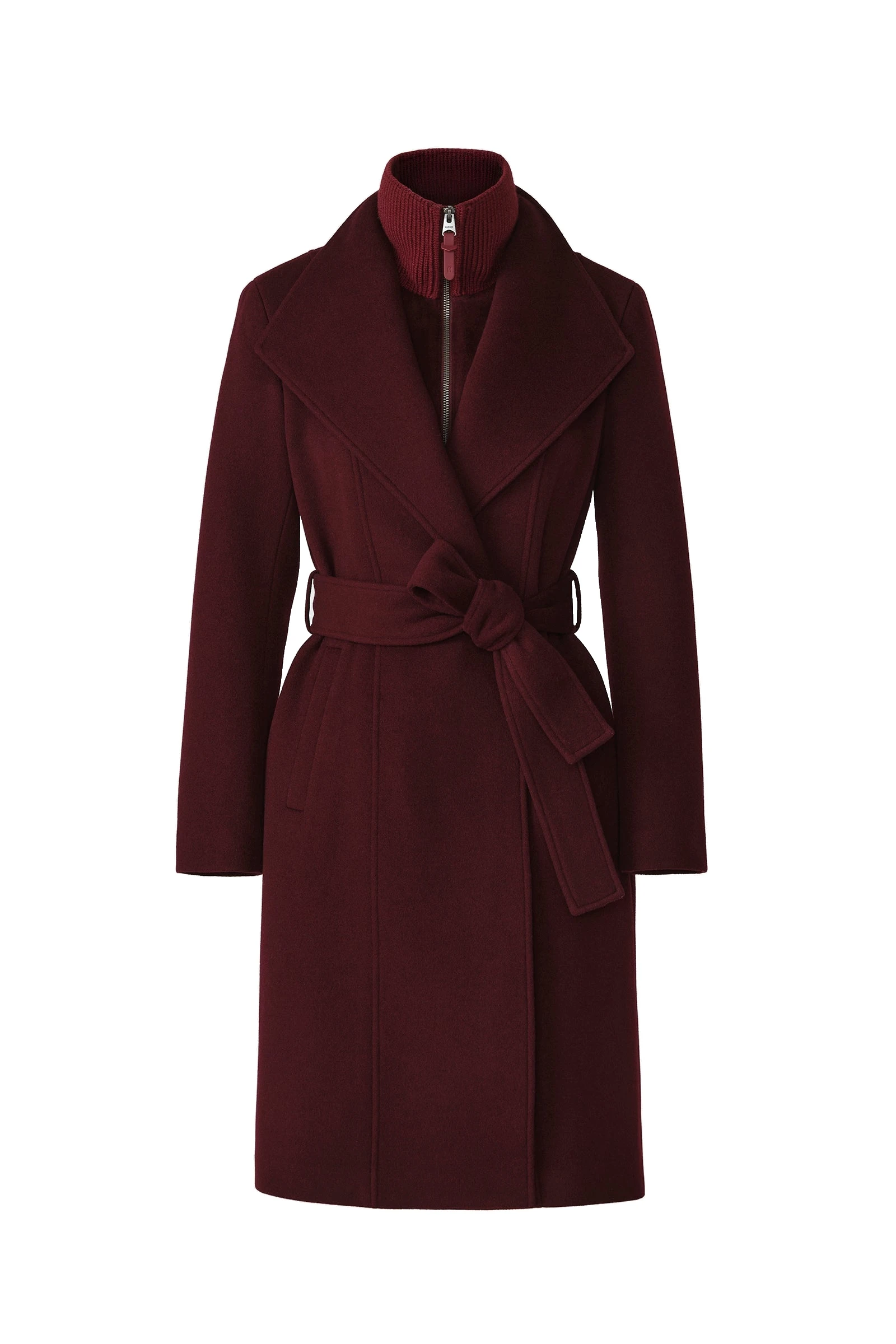 Mackage Norita 2-In-1 Double Face Wool Coat in Garnet mackage norita 2-in-1 double face wool coat