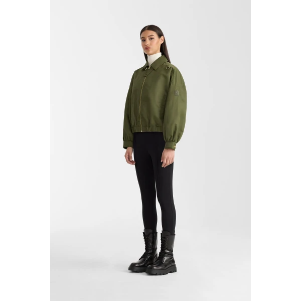 olivera cropped bomber light military