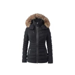 mackage patsy-fz manteau agile 360 en duvet avec col en fourrure naturelle