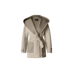 Mackage Paya-HB Herringbone Wool Wrap Coat in Taupe Mix-Taupe mackage paya-hb herringbone wool wrap coat