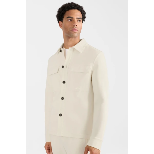 Mackage Porter-K Brushed Knit Shirt Jacket in Cream