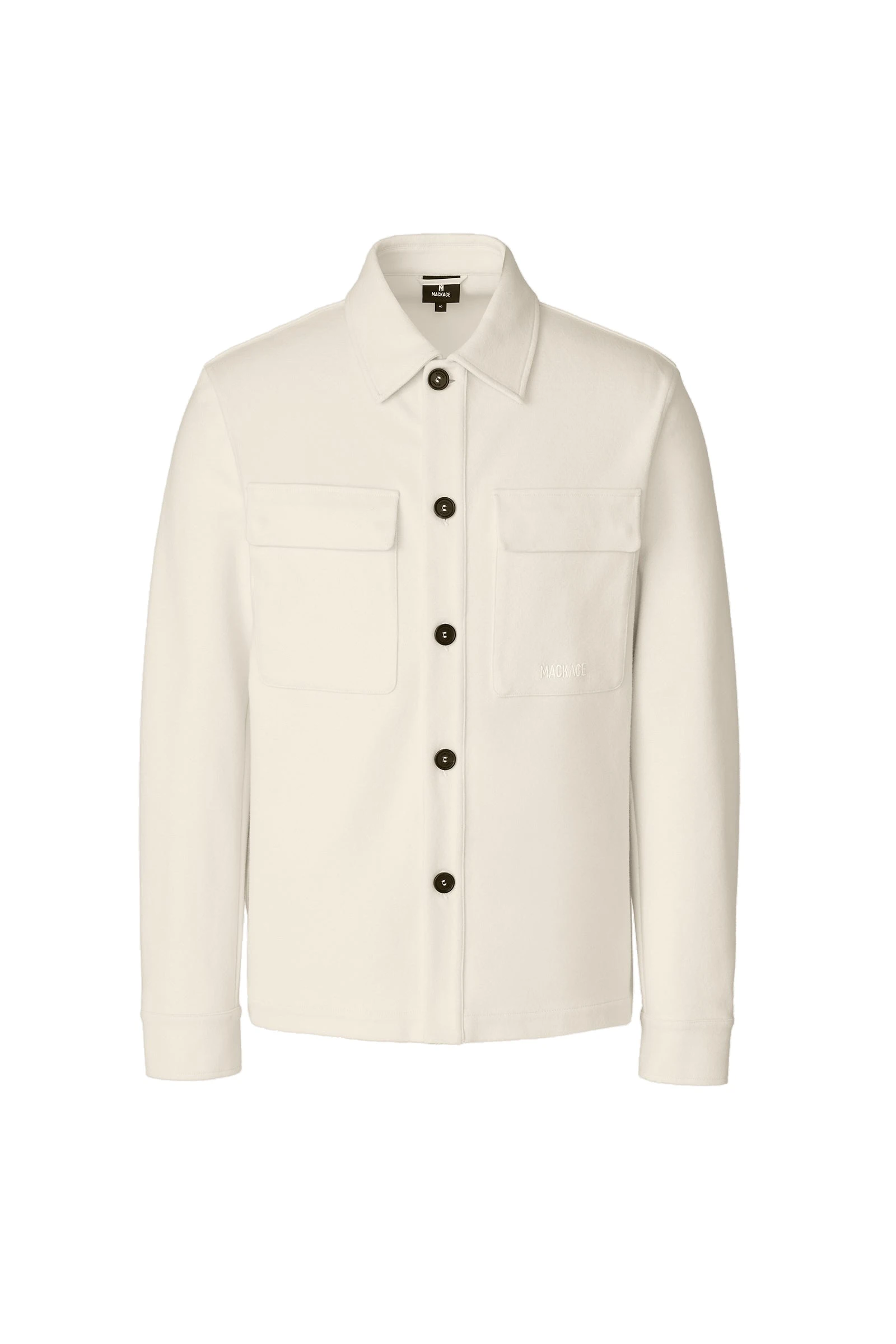 Mackage Porter-K Brushed Knit Shirt Jacket in Cream Mackage Porter-K Brushed Knit Shirt Jacket in Cream