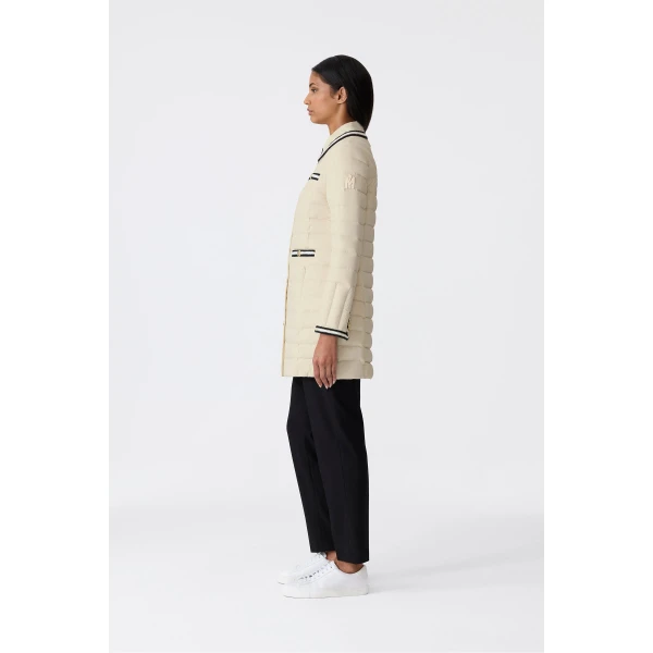 precious long down coat cream