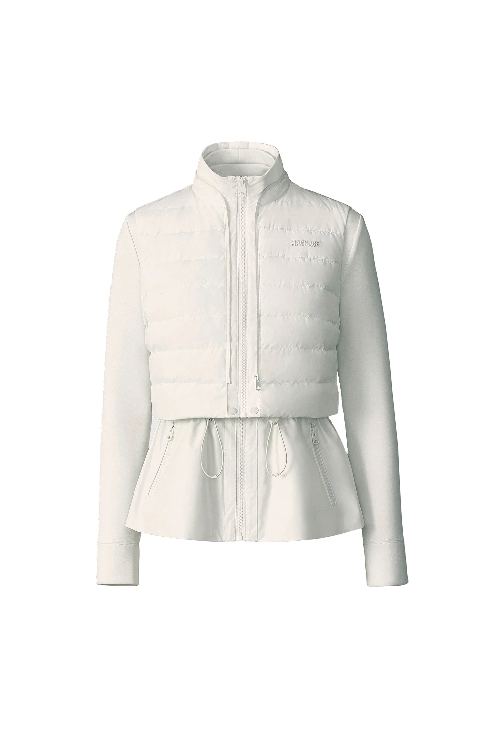 Mackage Priscilla-Z 3-In-1 Hybrid Lightweight Down Jacket in Cream mackage priscilla-z 3-in-1 hybrid lightweight down jacket