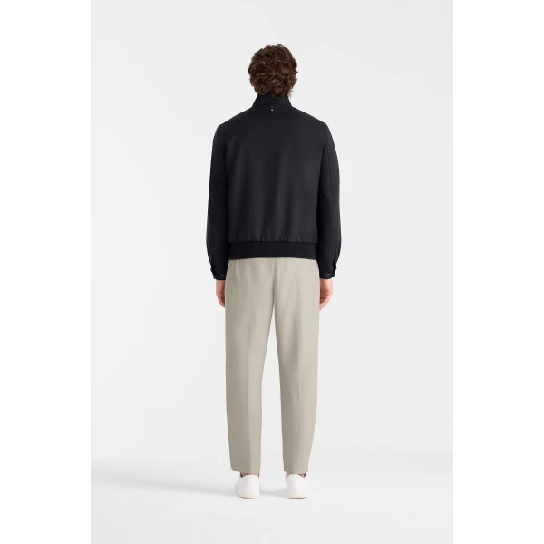 Mackage Royce Wool Gabardine Blouson Jacket in Navy