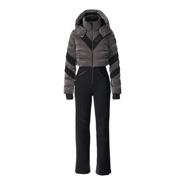 Satory-GLO High-Gloss Down Ski Suit in Carbon