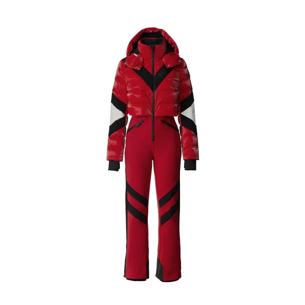 Satory-GLO High-Gloss Down Ski Suit in Red