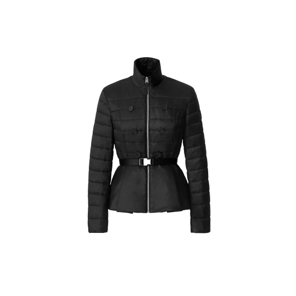 mackage serafina quilted belted jacket