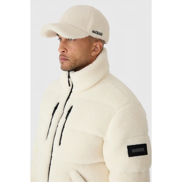 Mackage Shepard Down Teddy Jacket in Cream