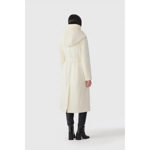 Mackage Shia-LG 2-In-1 Double-Face Wool Coat in Cream