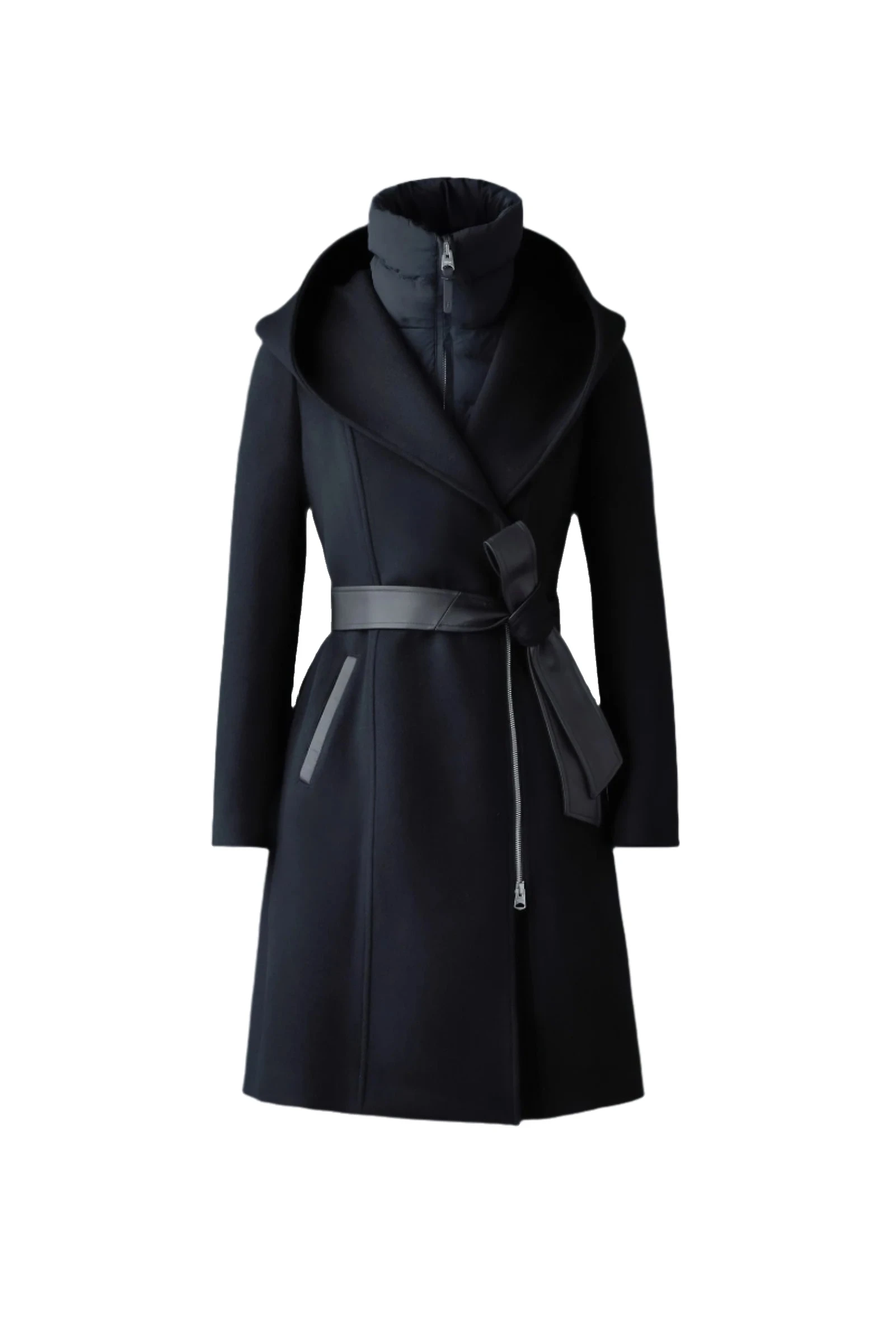 Mackage Shia-SLB 2-In-1 Double-Face Wool Coat in Black Mackage Shia-SLB 2-In-1 Double-Face Wool Coat in Black