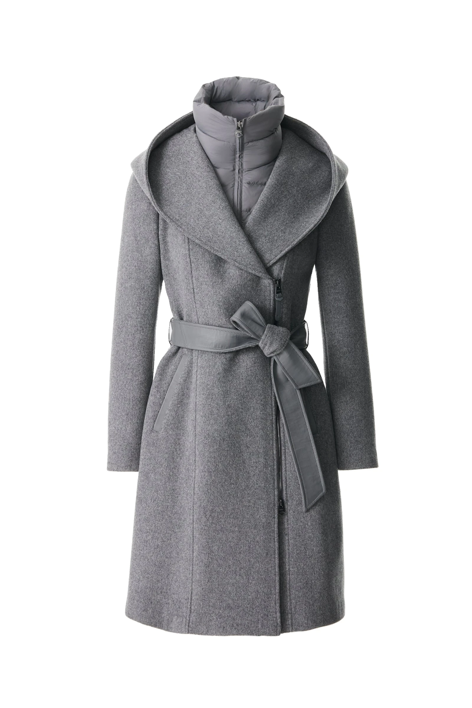 Mackage Shia-SLB 2-In-1 Double-Face Wool Coat in Carbon Mix Mackage Shia-SLB 2-In-1 Double-Face Wool Coat in Carbon Mix