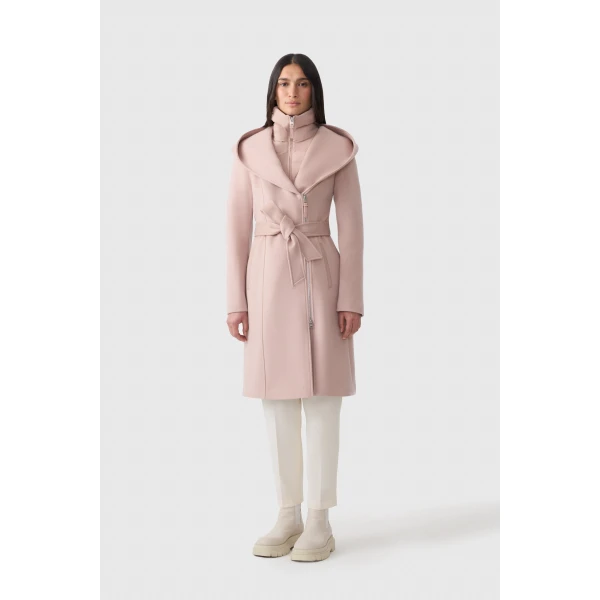 Mackage Shia-SLB 2-In-1 Double-Face Wool Coat in Sepia Rose