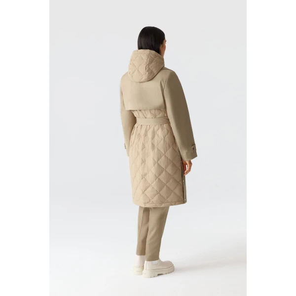 Mackage Siobhan Down Trench Coat in Light Camel