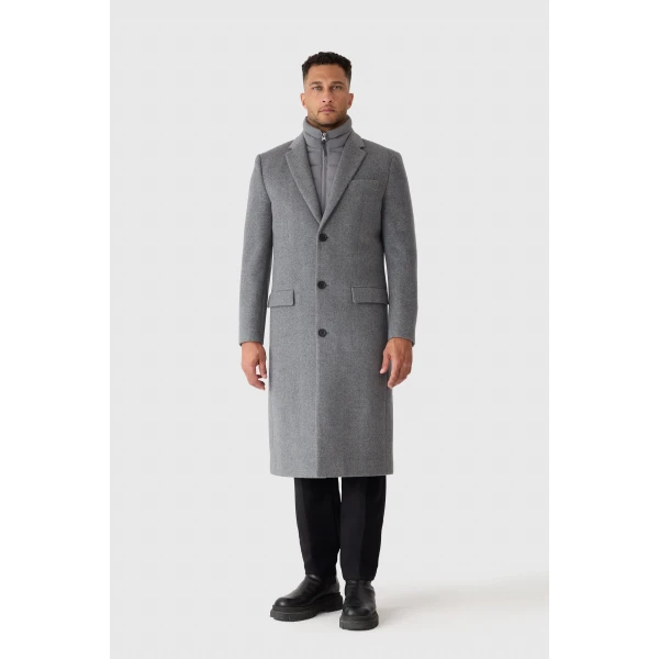 Mackage Skai-LG 3-In-1 Wool Coat in Carbon Mix