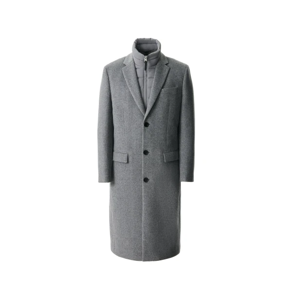 Skai-LG 3-In-1 Wool Coat in Carbon Mix