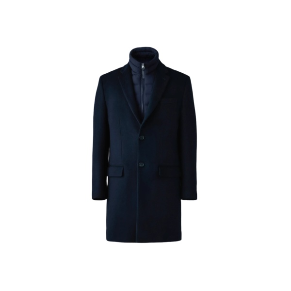 Mackage Skai-SLB 3-In-1 Wool Coat in Navy