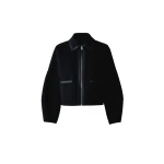 Mackage Solana Double-Face Wool Balloon Sleeved Short Jacket in Black