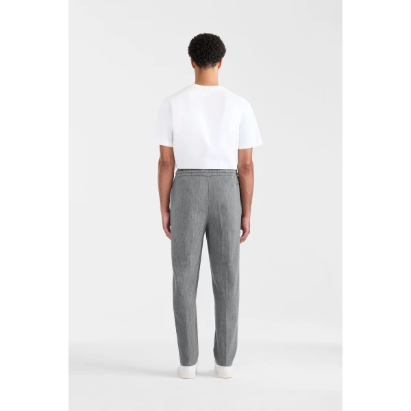 Mackage Stanley-K Brushed Knit Pants in Light Grey Mix-Cream