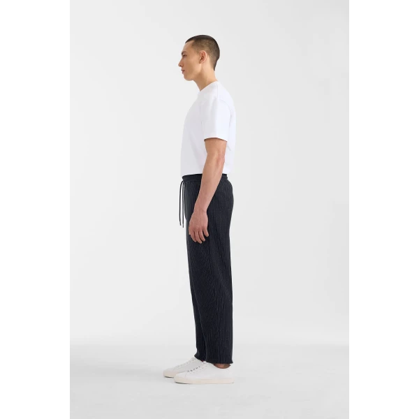 Mackage Stanley-K Brushed Knit Pants in Navy-Cream