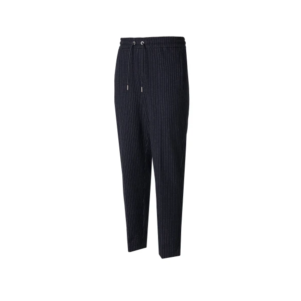 Stanley-K Brushed Knit Pants in Navy-Cream