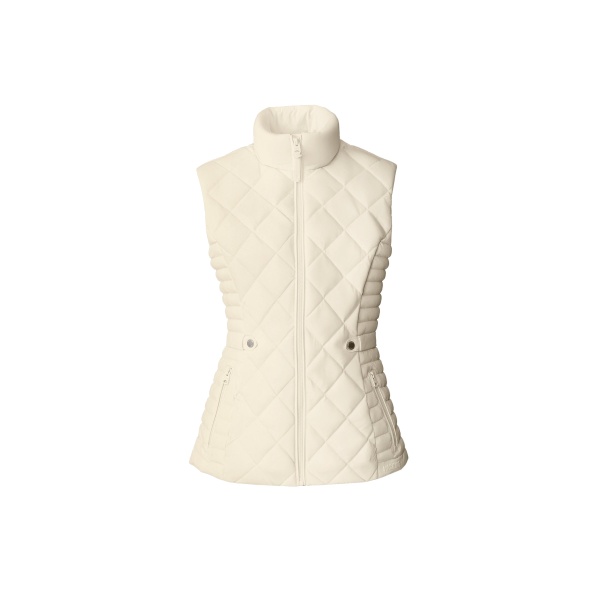 Mackage Stefania Diamond Quilted Down Vest in Cream