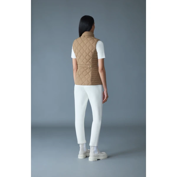 Mackage Stefania Diamond Quilted Down Vest in Otter