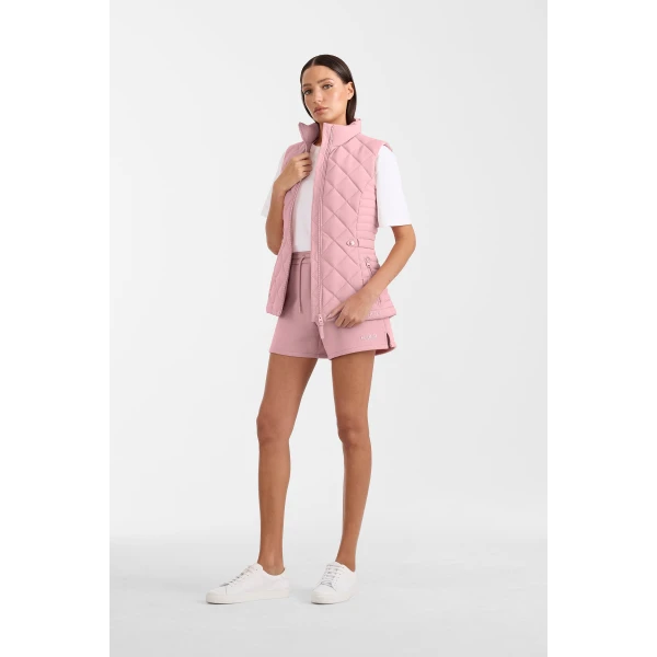 Mackage Stefania Diamond Quilted Down Vest in Soft Pink