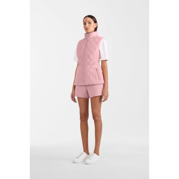 Mackage Stefania Diamond Quilted Down Vest in Soft Pink