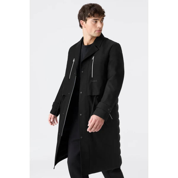 Mackage Sterling 2-In-1 Long Trench Coat in Black