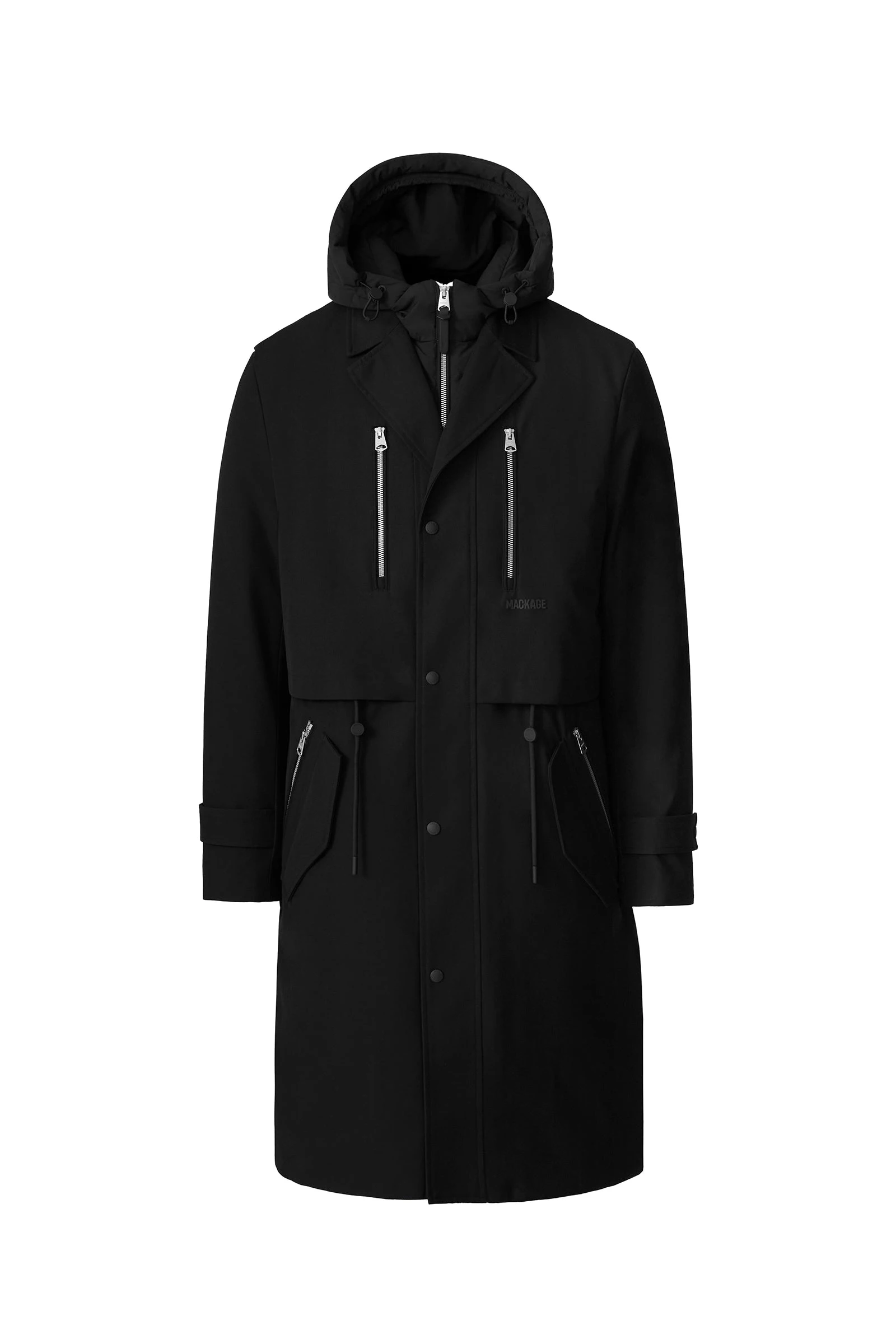 Mackage Sterling 2-In-1 Long Trench Coat in Black Mackage Sterling 2-In-1 Long Trench Coat in Black