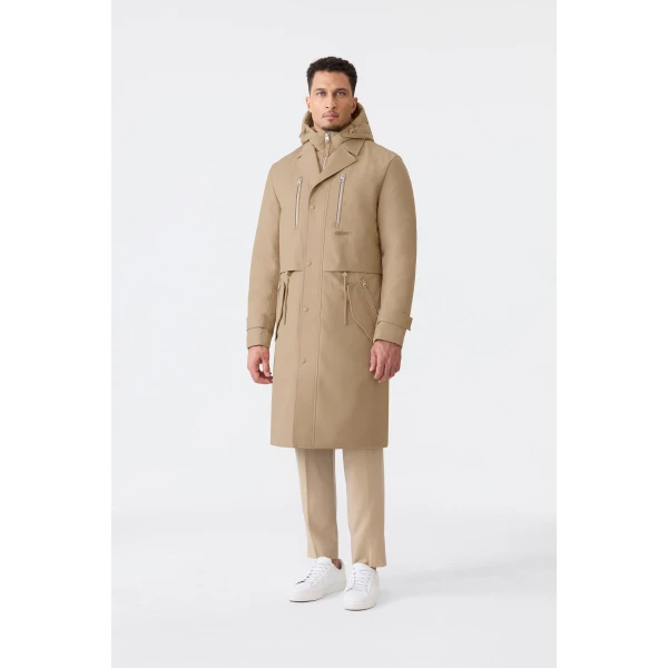 Mackage Sterling 2-In-1 Long Trench Coat in Light Camel