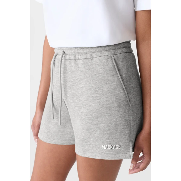 Mackage Summer-R Drawstring Shorts in Light Grey Mix