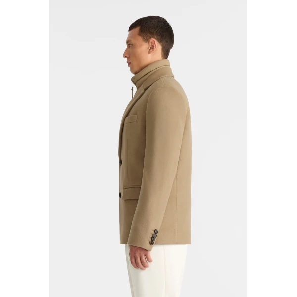 Mackage Sutton 3-In-1 Wool Coat in Light Camel