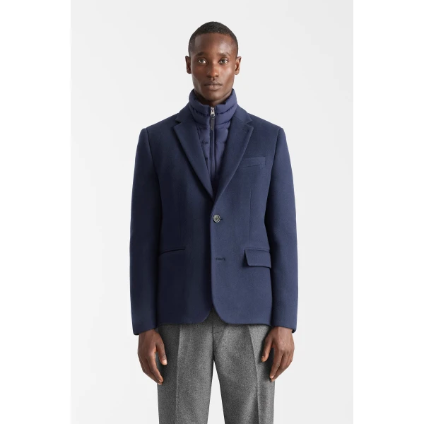 Mackage Sutton 3-In-1 Wool Coat in Marine Blue